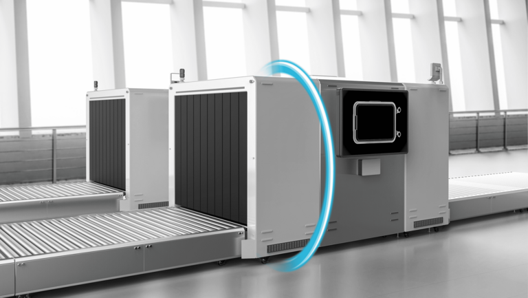 Gepäckscanner mit Wälzlager